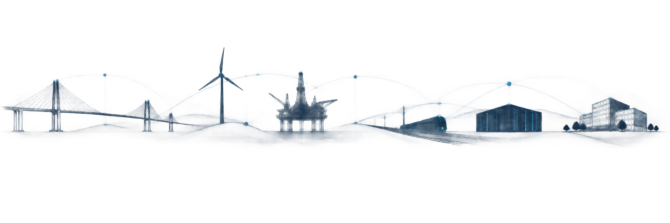 Abstract connected network of physical infrastructure assets